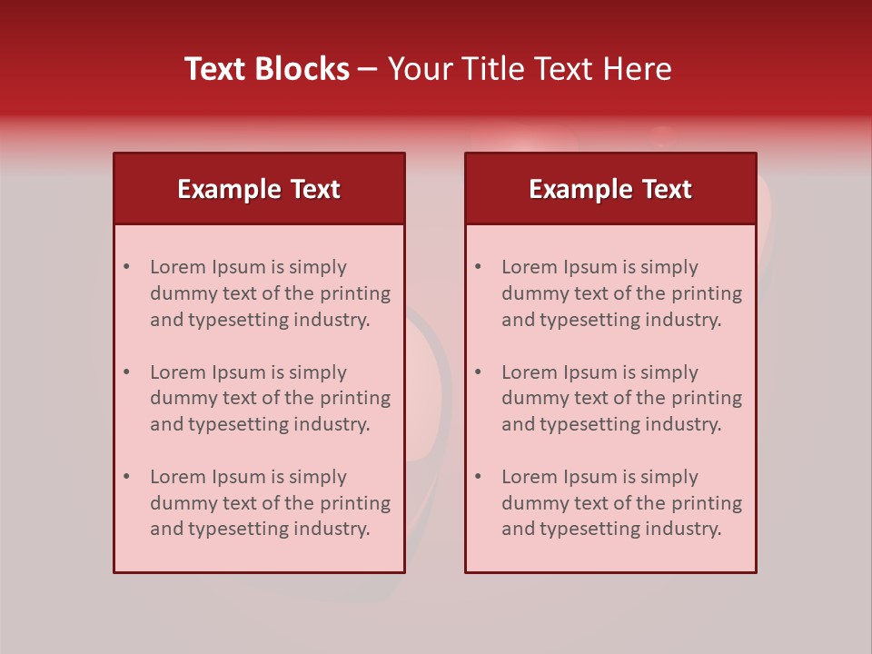 A Red Background With Hearts And Drops Of Water PowerPoint Template
