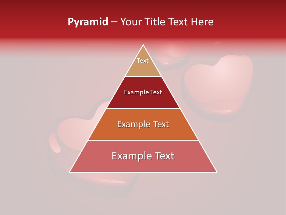 A Red Background With Hearts And Drops Of Water PowerPoint Template