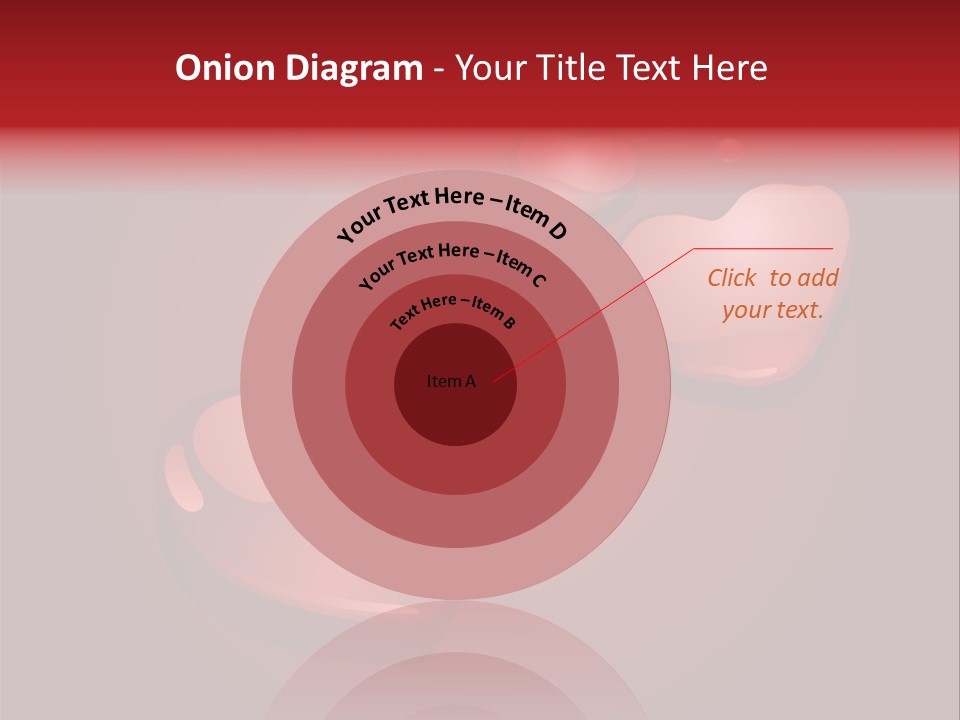 A Red Background With Hearts And Drops Of Water PowerPoint Template