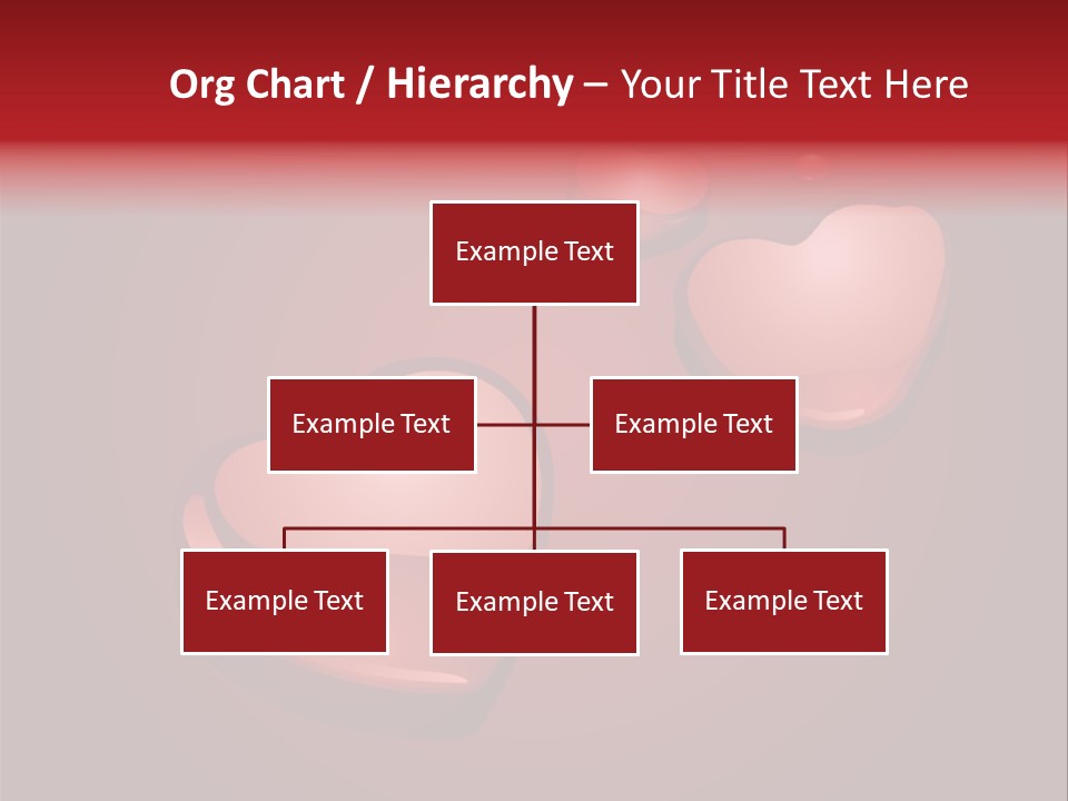 A Red Background With Hearts And Drops Of Water PowerPoint Template