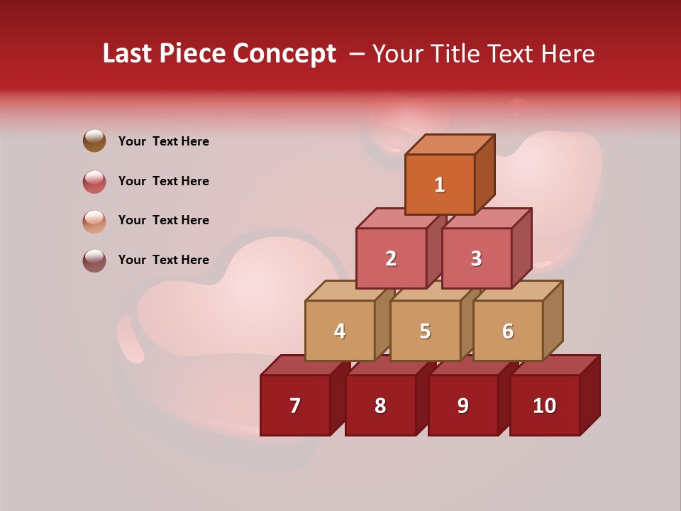 A Red Background With Hearts And Drops Of Water PowerPoint Template