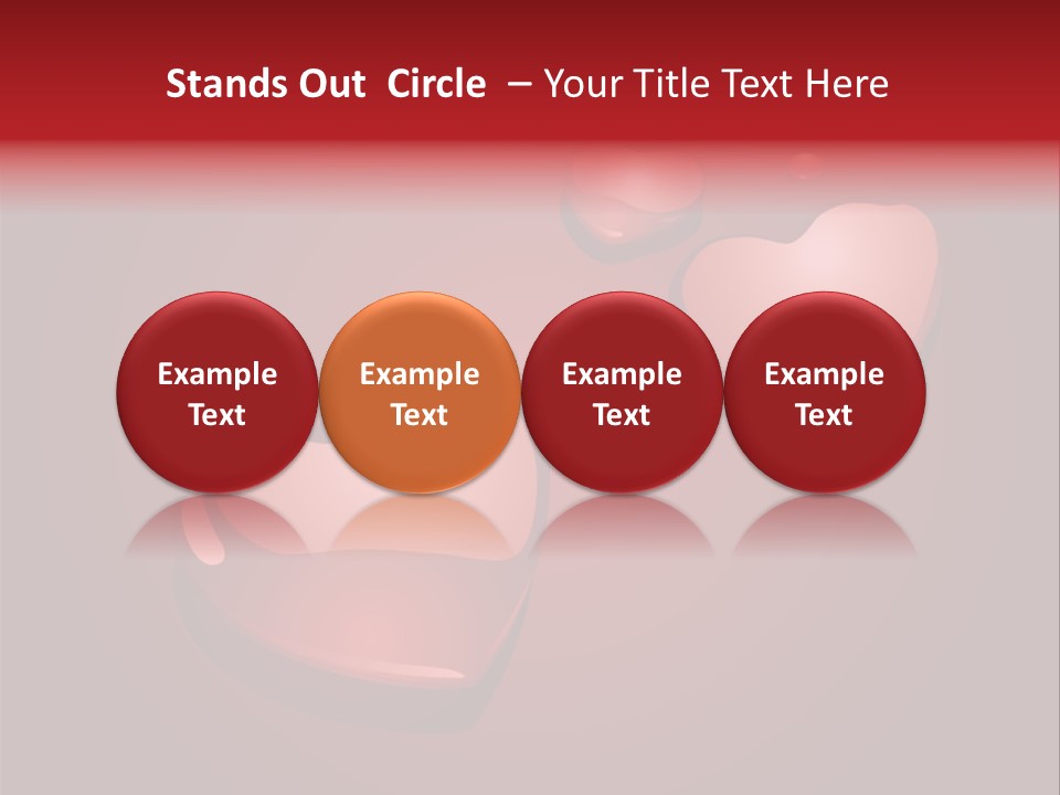A Red Background With Hearts And Drops Of Water PowerPoint Template