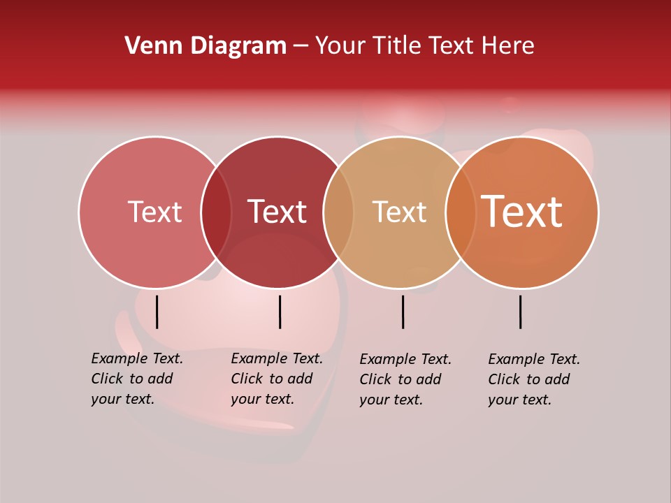 A Red Background With Hearts And Drops Of Water PowerPoint Template