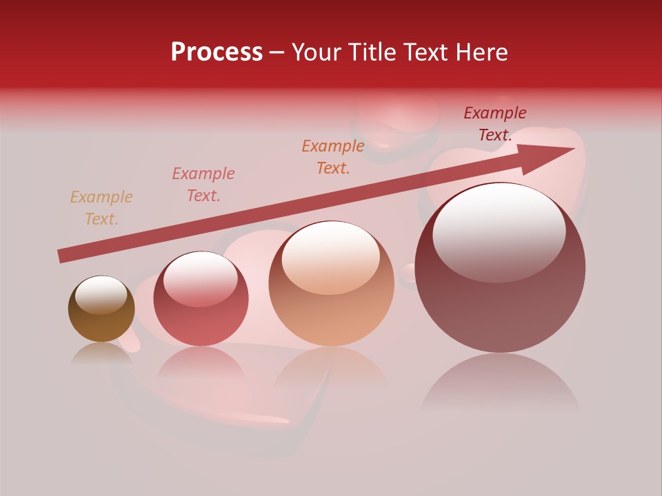 A Red Background With Hearts And Drops Of Water PowerPoint Template
