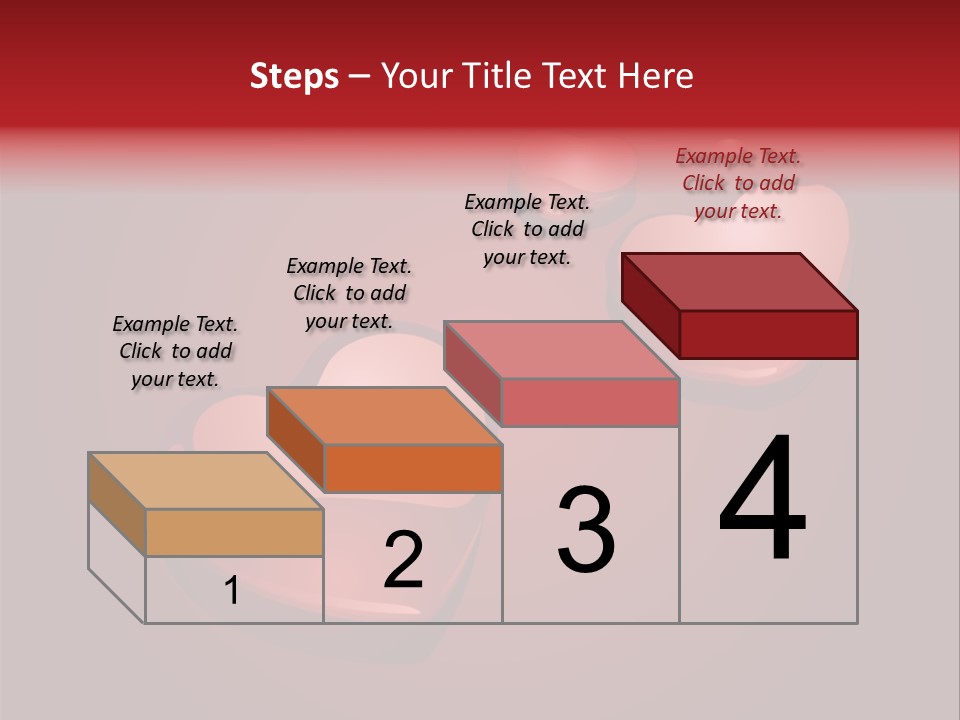 A Red Background With Hearts And Drops Of Water PowerPoint Template