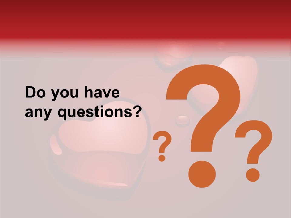 A Red Background With Hearts And Drops Of Water PowerPoint Template