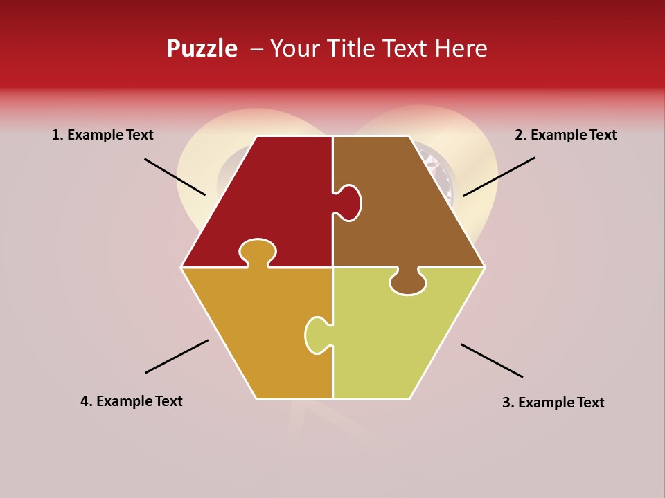 A Heart Shaped Diamond On A Red Background PowerPoint Template