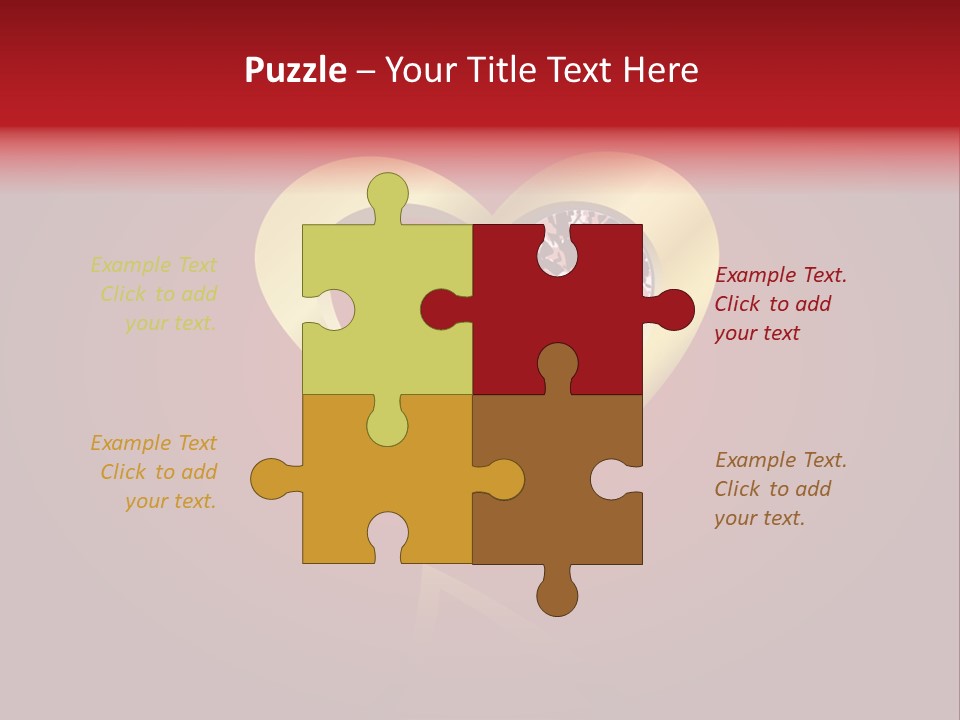 A Heart Shaped Diamond On A Red Background PowerPoint Template