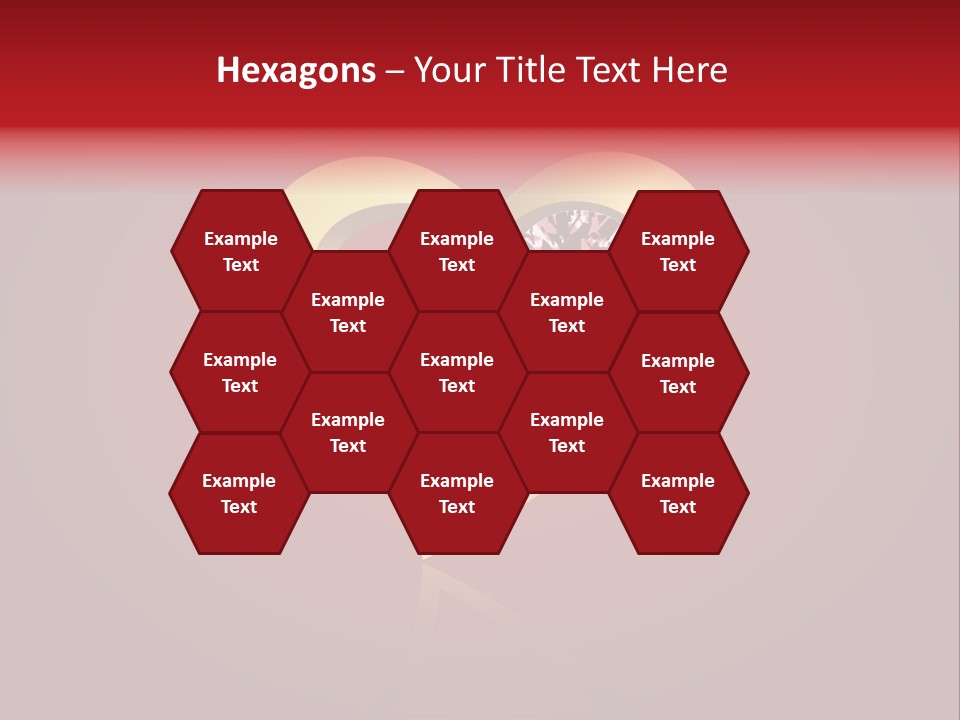 A Heart Shaped Diamond On A Red Background PowerPoint Template