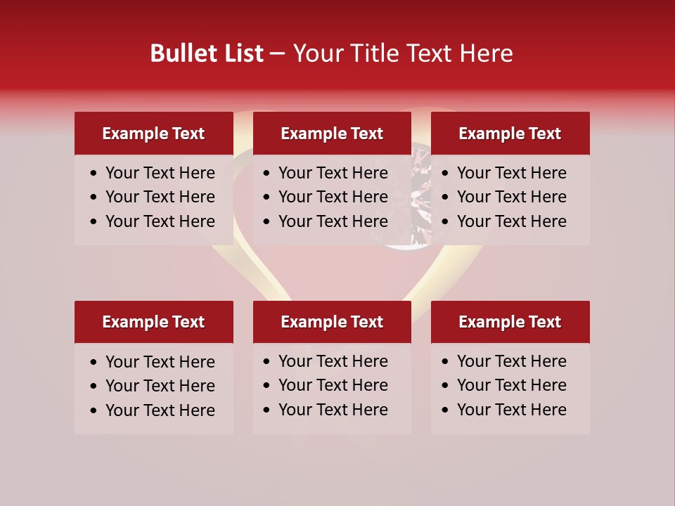 A Heart Shaped Diamond On A Red Background PowerPoint Template