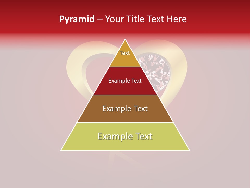 A Heart Shaped Diamond On A Red Background PowerPoint Template