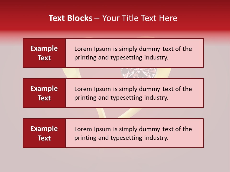 A Heart Shaped Diamond On A Red Background PowerPoint Template