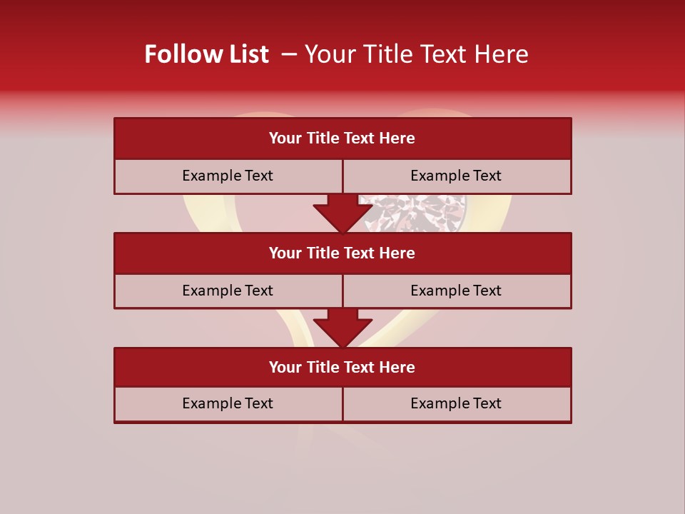 A Heart Shaped Diamond On A Red Background PowerPoint Template