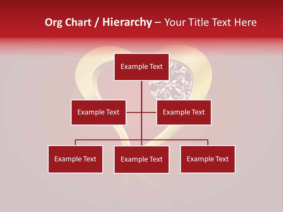 A Heart Shaped Diamond On A Red Background PowerPoint Template