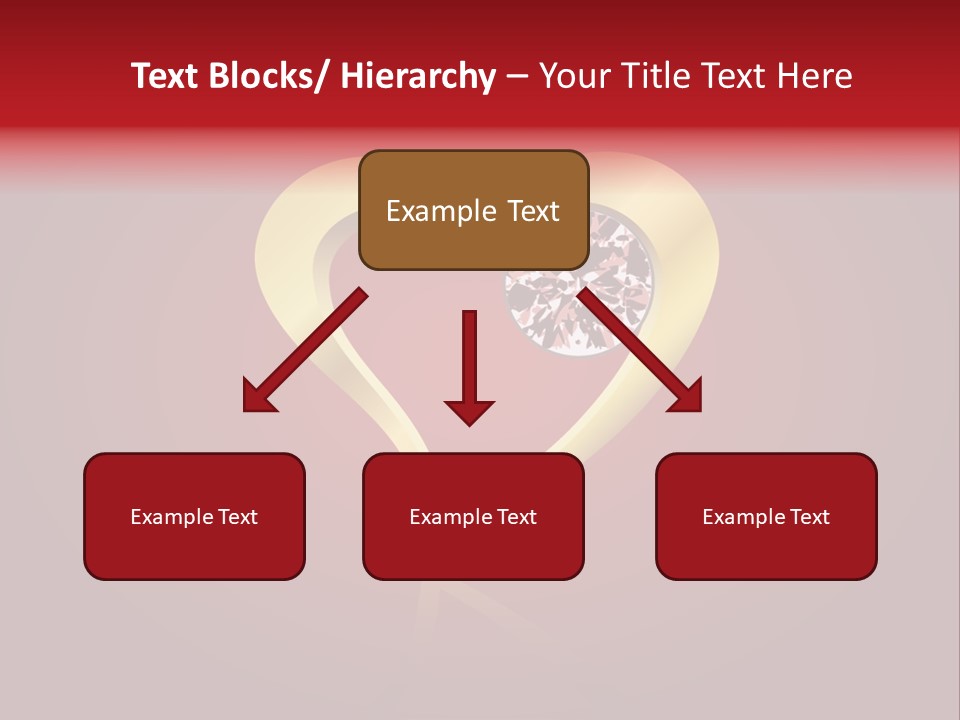 A Heart Shaped Diamond On A Red Background PowerPoint Template