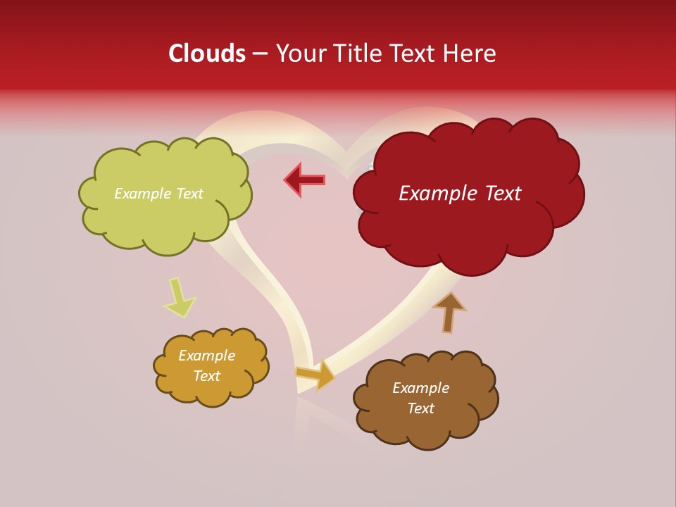 A Heart Shaped Diamond On A Red Background PowerPoint Template