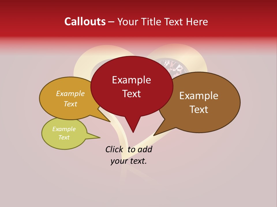 A Heart Shaped Diamond On A Red Background PowerPoint Template