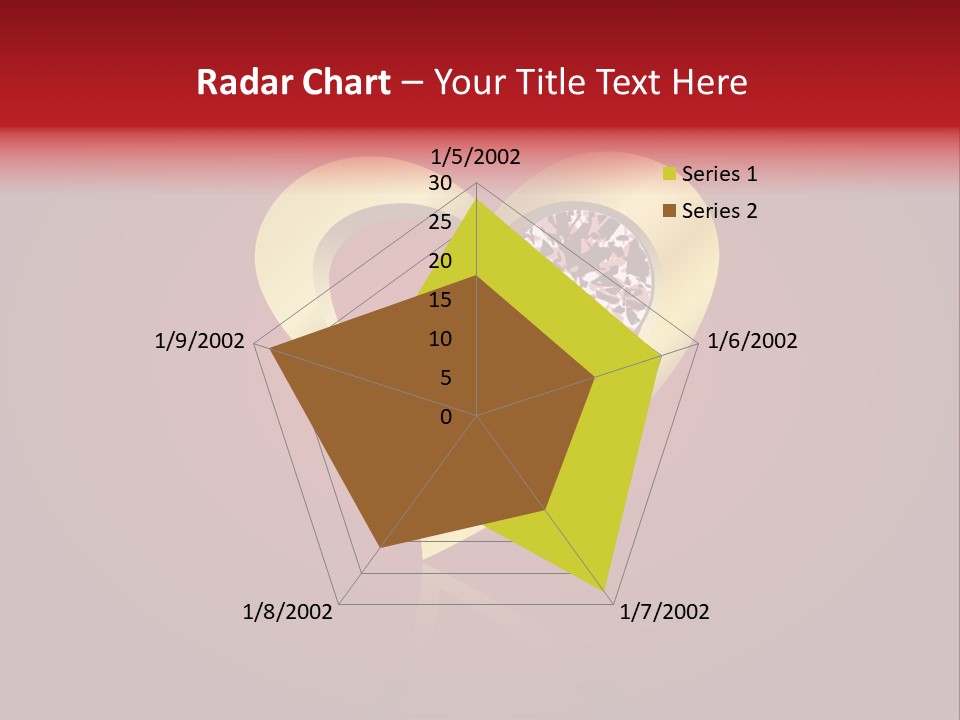 A Heart Shaped Diamond On A Red Background PowerPoint Template