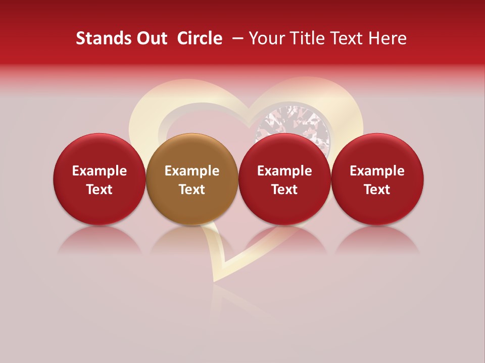 A Heart Shaped Diamond On A Red Background PowerPoint Template