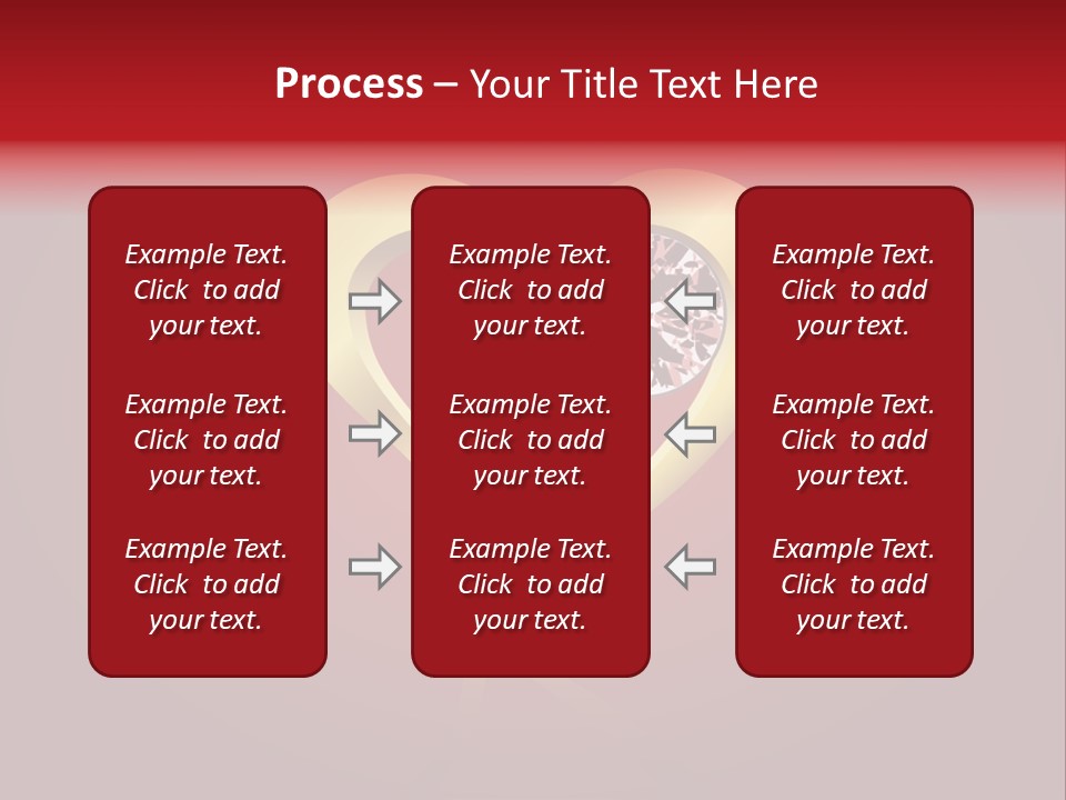 A Heart Shaped Diamond On A Red Background PowerPoint Template