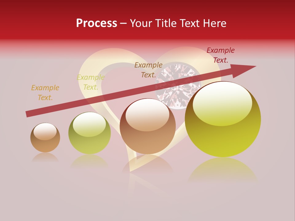 A Heart Shaped Diamond On A Red Background PowerPoint Template