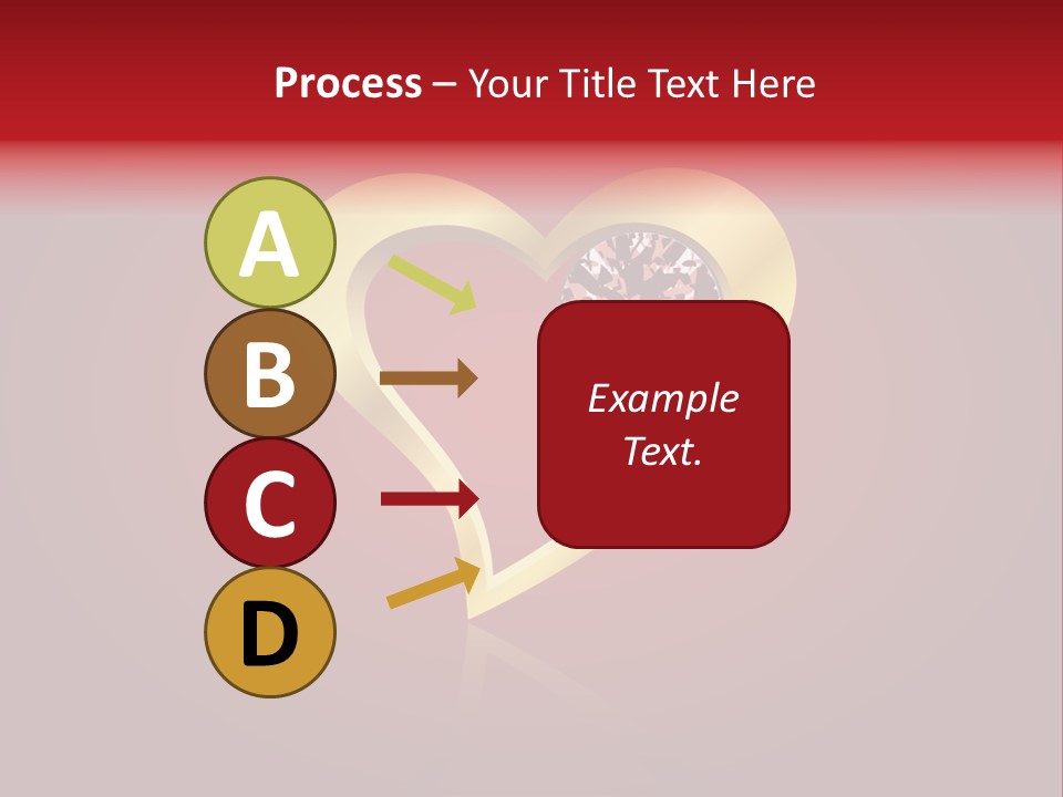 A Heart Shaped Diamond On A Red Background PowerPoint Template