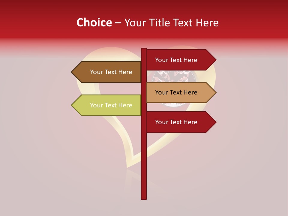 A Heart Shaped Diamond On A Red Background PowerPoint Template