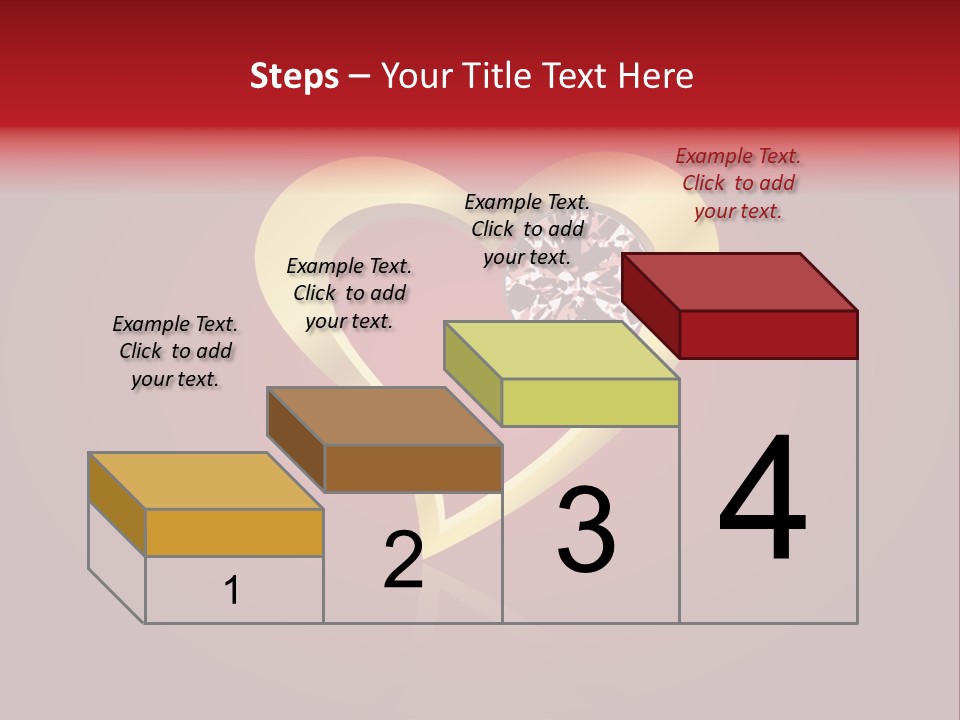 A Heart Shaped Diamond On A Red Background PowerPoint Template