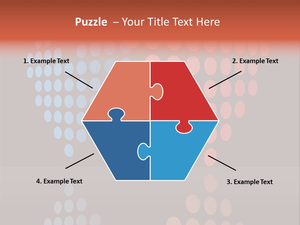 A Black Background With Red And Blue Circles PowerPoint Template