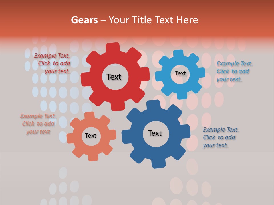 A Black Background With Red And Blue Circles PowerPoint Template