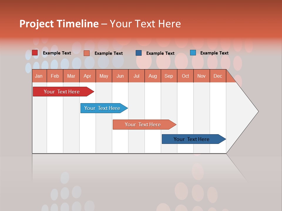 A Black Background With Red And Blue Circles PowerPoint Template