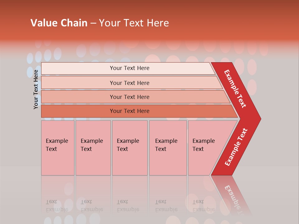A Black Background With Red And Blue Circles PowerPoint Template