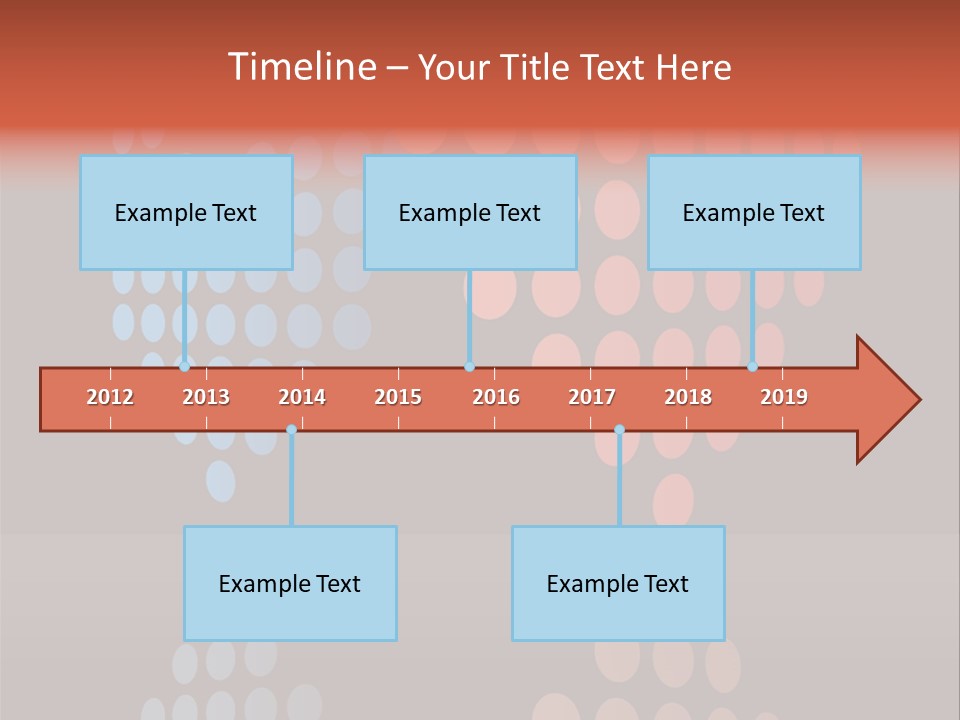 A Black Background With Red And Blue Circles PowerPoint Template