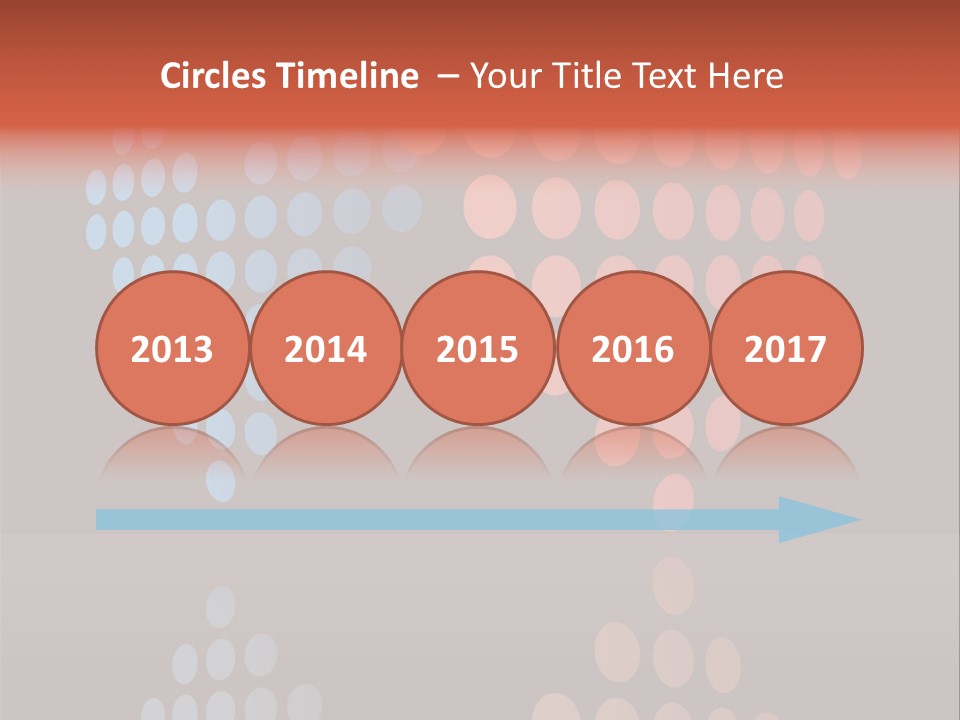 A Black Background With Red And Blue Circles PowerPoint Template