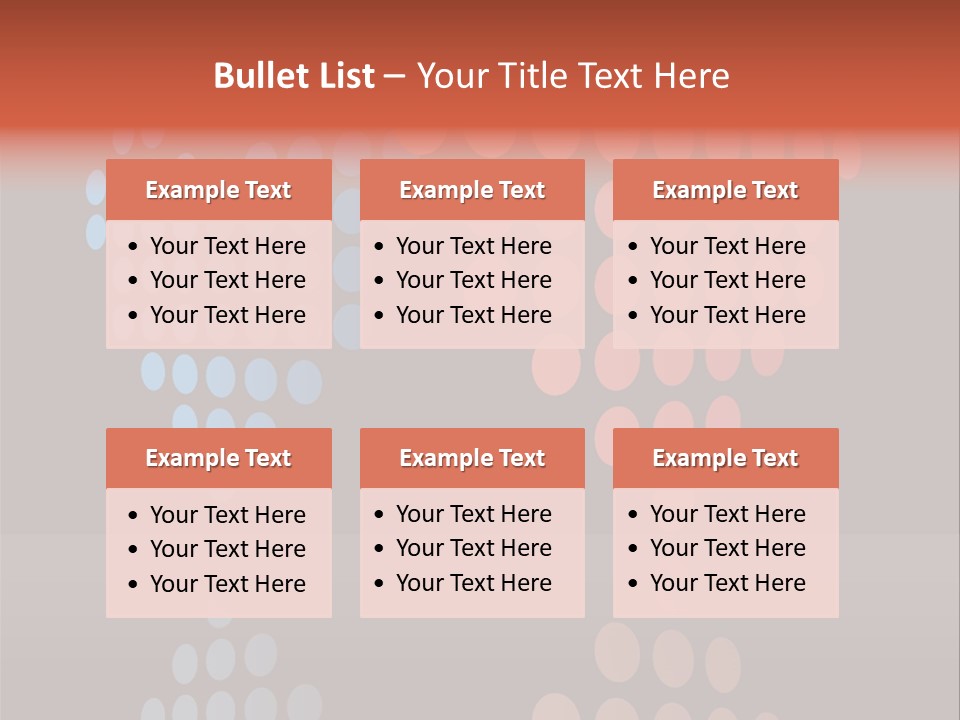 A Black Background With Red And Blue Circles PowerPoint Template