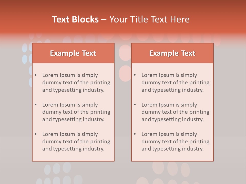 A Black Background With Red And Blue Circles PowerPoint Template