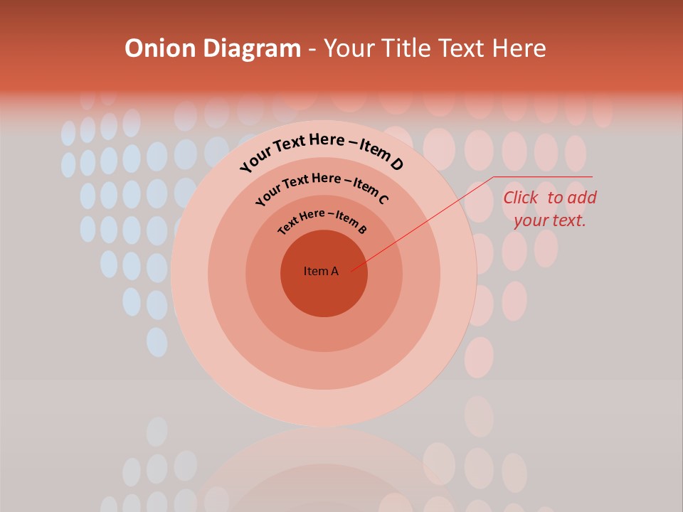 A Black Background With Red And Blue Circles PowerPoint Template