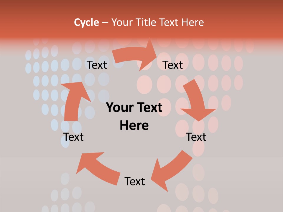 A Black Background With Red And Blue Circles PowerPoint Template