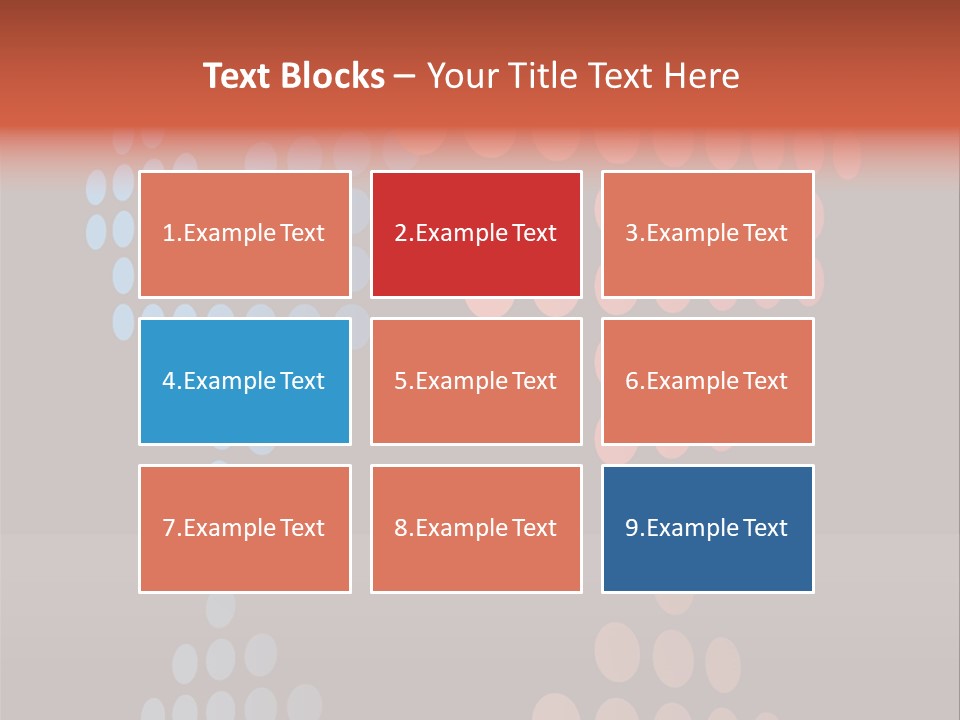 A Black Background With Red And Blue Circles PowerPoint Template