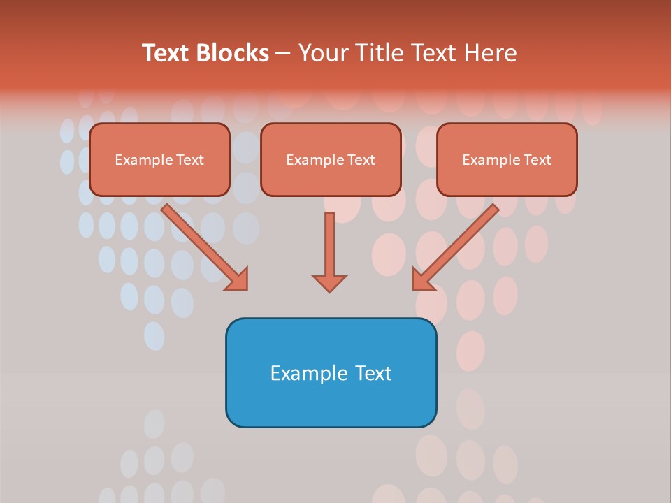 A Black Background With Red And Blue Circles PowerPoint Template