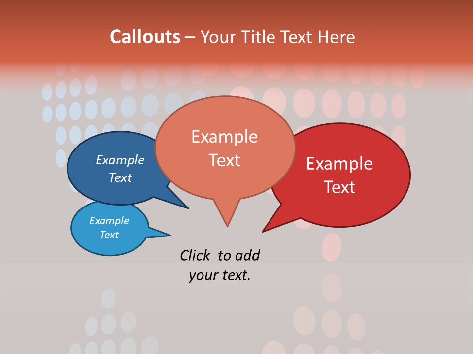 A Black Background With Red And Blue Circles PowerPoint Template