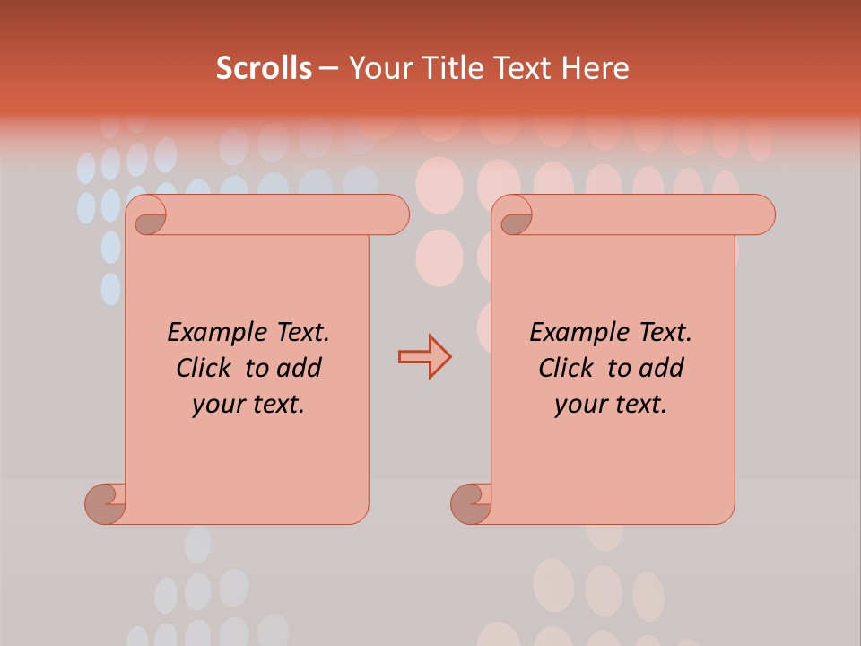 A Black Background With Red And Blue Circles PowerPoint Template