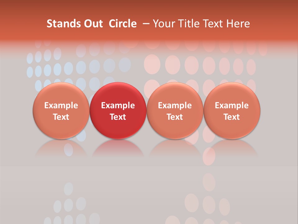A Black Background With Red And Blue Circles PowerPoint Template