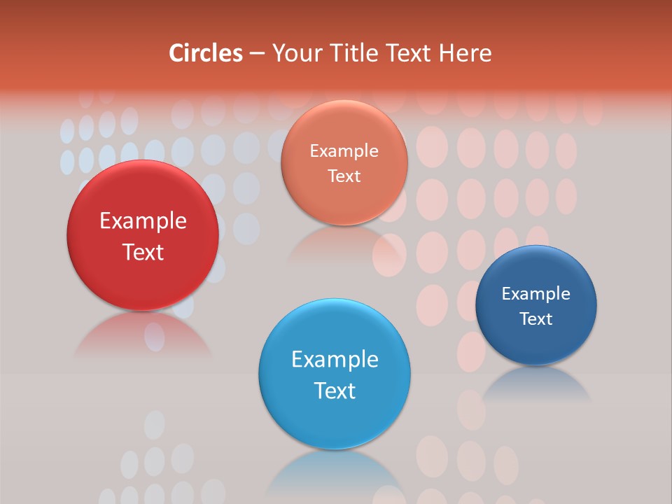 A Black Background With Red And Blue Circles PowerPoint Template