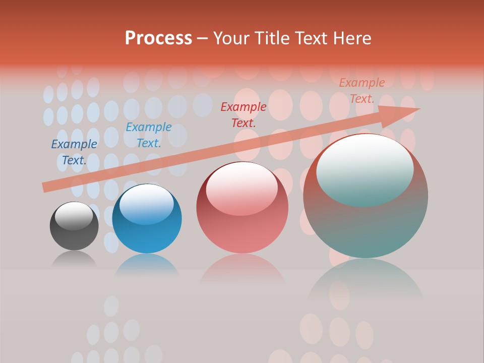 A Black Background With Red And Blue Circles PowerPoint Template