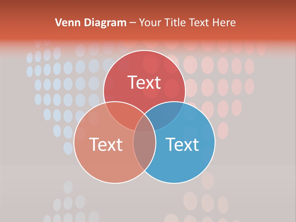 A Black Background With Red And Blue Circles PowerPoint Template
