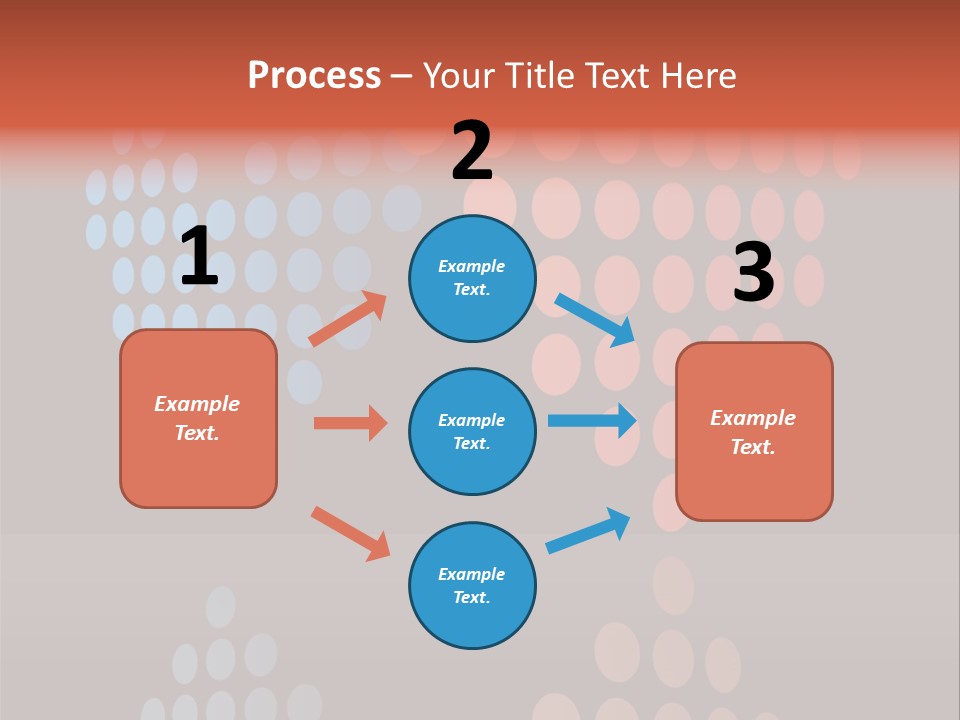 A Black Background With Red And Blue Circles PowerPoint Template