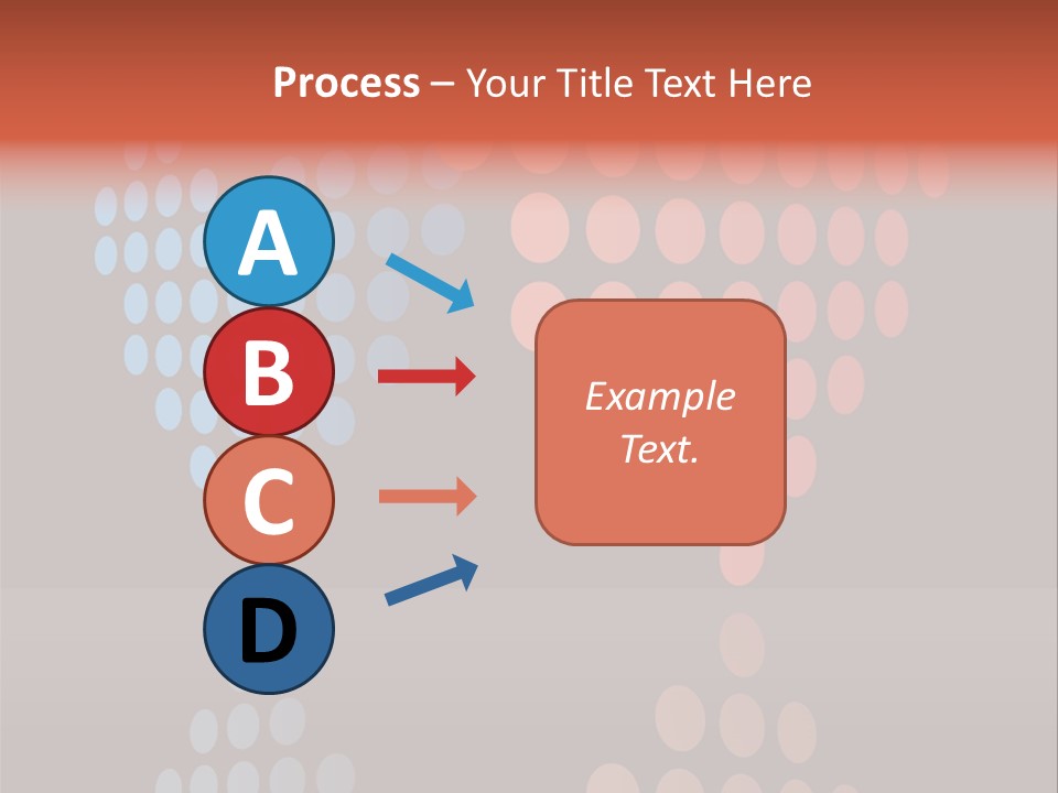 A Black Background With Red And Blue Circles PowerPoint Template