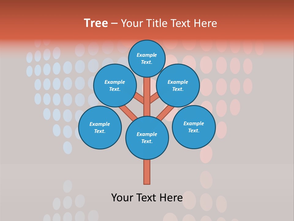 A Black Background With Red And Blue Circles PowerPoint Template