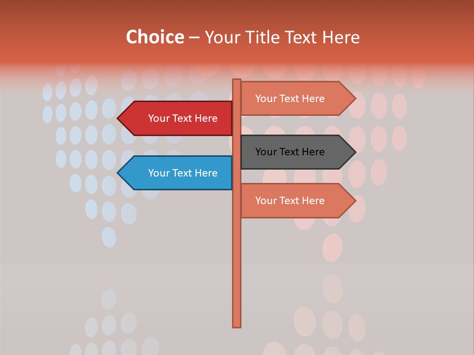 A Black Background With Red And Blue Circles PowerPoint Template